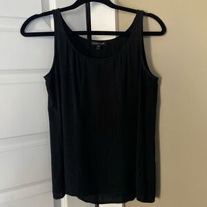 Eileen Fisher 100% silk black top